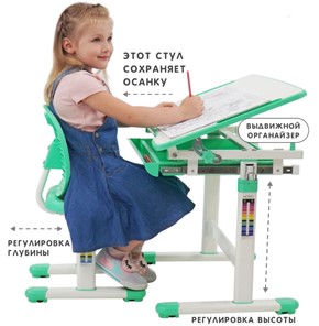 Детский стол-трансформер SET Holto-2 зеленый в Миассе - предосмотр 2