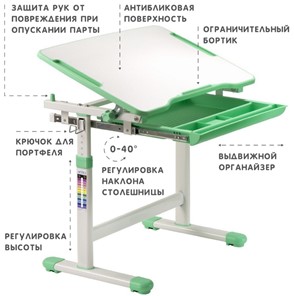Детский стол-трансформер SET Holto-2 зеленый в Челябинске - предосмотр 6