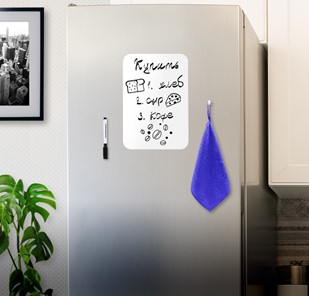 Доска магнитная на холодильник BRAUBERG, 30х21 см с маркером, магнитом и салфеткой в Миассе - предосмотр 2