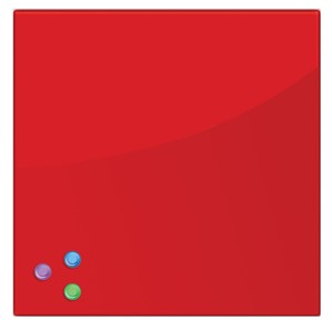 Доска магнитно-маркерная стеклянная BRAUBERG 45х45 см, красная в Копейске - предосмотр