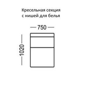 Манчестер Кресельная секция с нишей для белья на 750 в Челябинске
